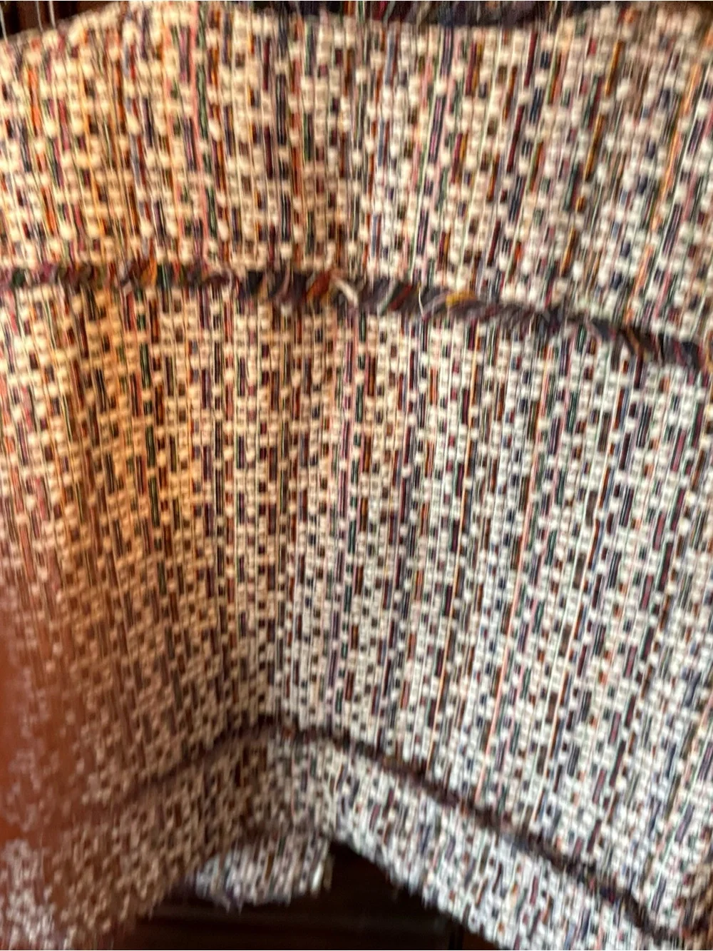 Carolina Belle Tweed Jacket with Multicolor Thread Detail Size L